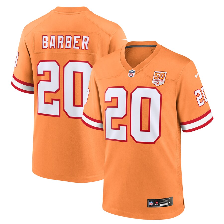 Men's Tampa Bay Buccaneers Ronde Barber Nike Creamsicle 50th Season Game Jersey