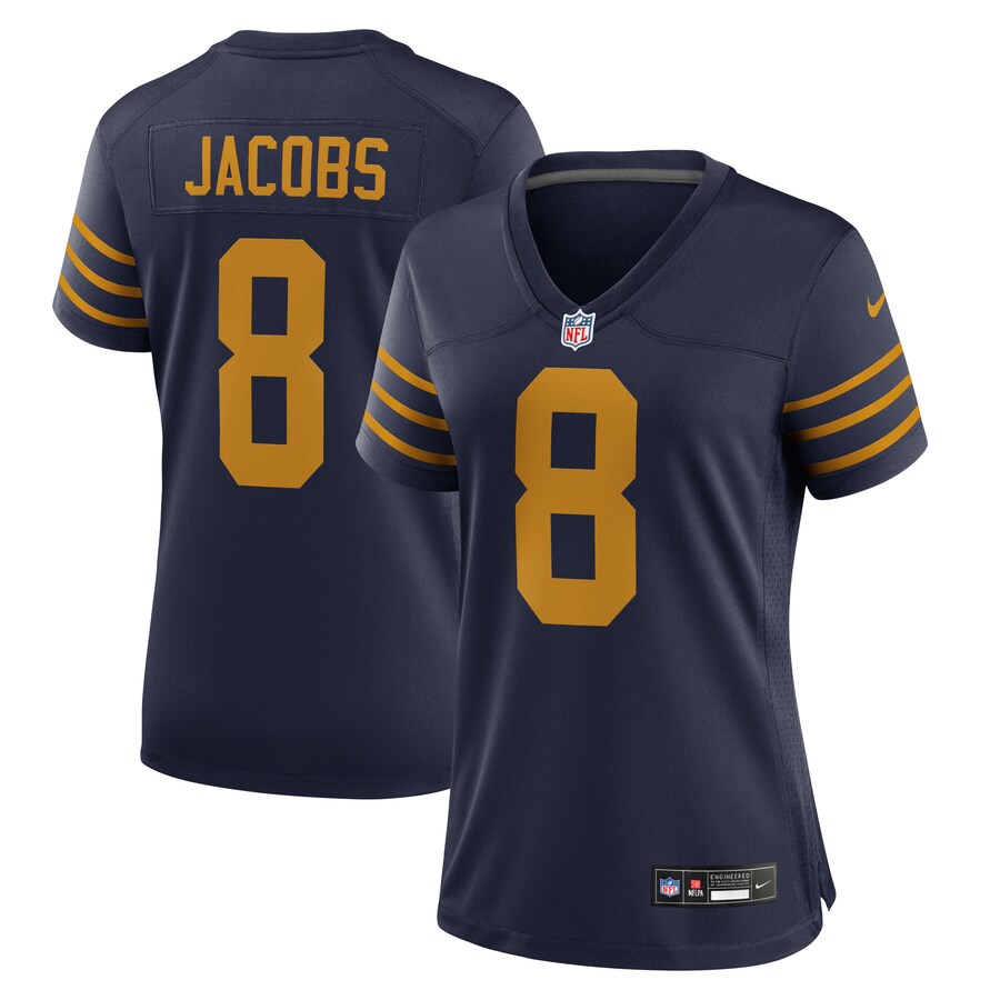 Women's Green Bay Packers Josh Jacobs Nike Navy The 1923 Classic Game Jersey