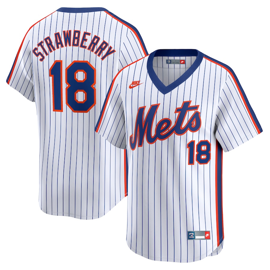 Men's New York Mets Darryl Strawberry Nike Navy Throwback Cooperstown Limited Jersey