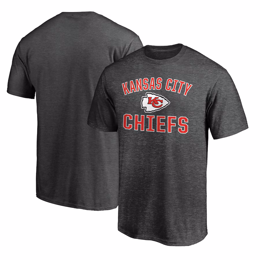 Men's Philadelphia Eagles  Fanatics Heather Gray Distressed Throwback Logo T-Shirt
