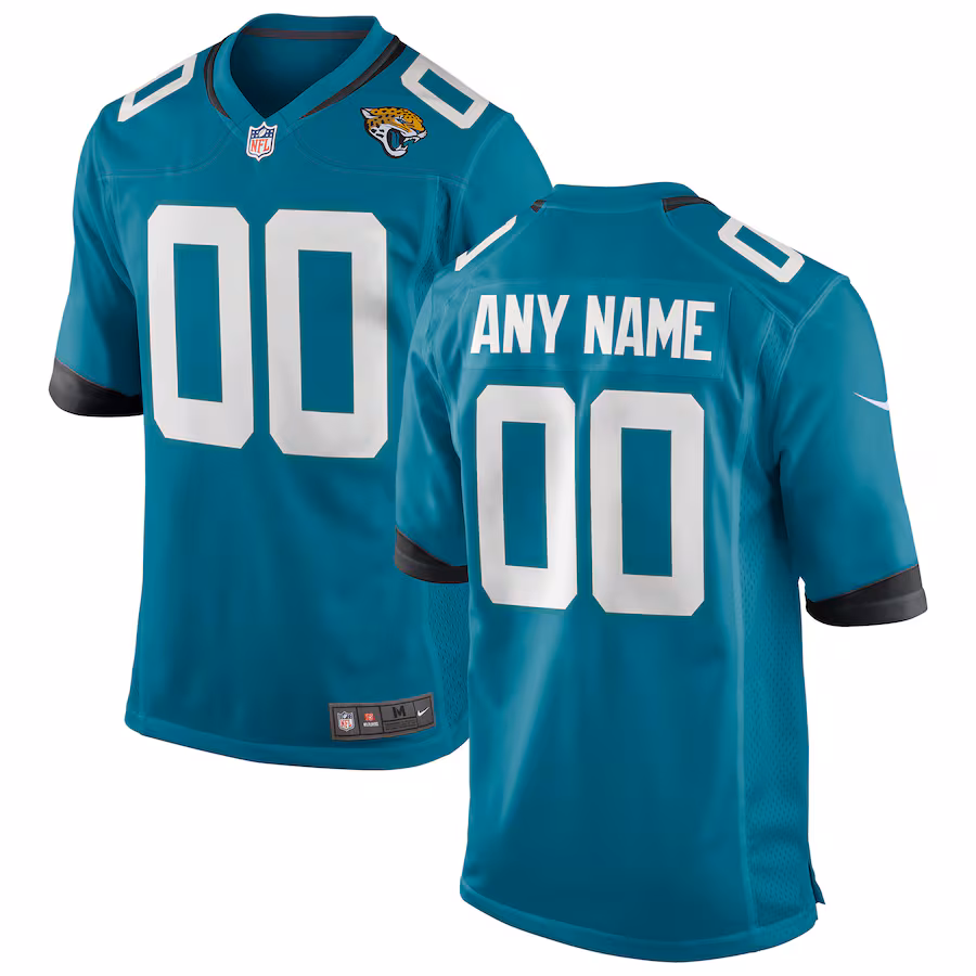Men's Jacksonville Jaguars Nike Teal Custom Team Game Jersey