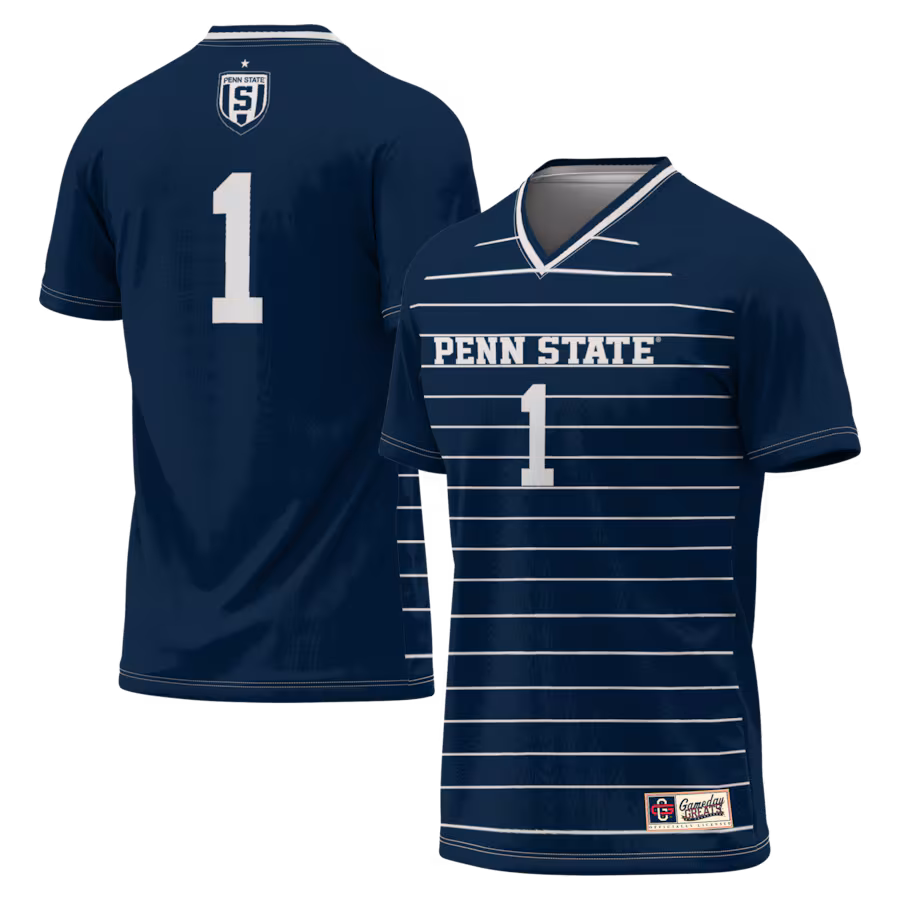 Youth GameDay Greats #1 Navy Penn State Nittany Lions Women's Soccer Lightweight Fashion Jersey