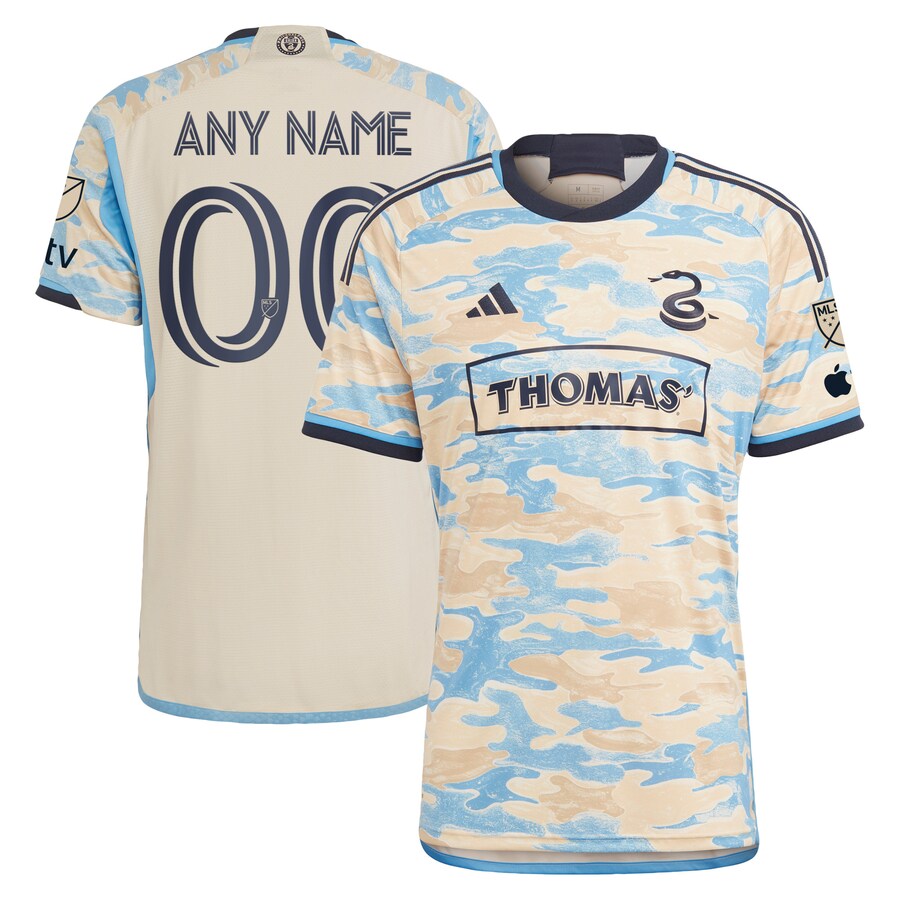 Men's Philadelphia Union adidas Tan 2023 For Philly Authentic Custom Jersey