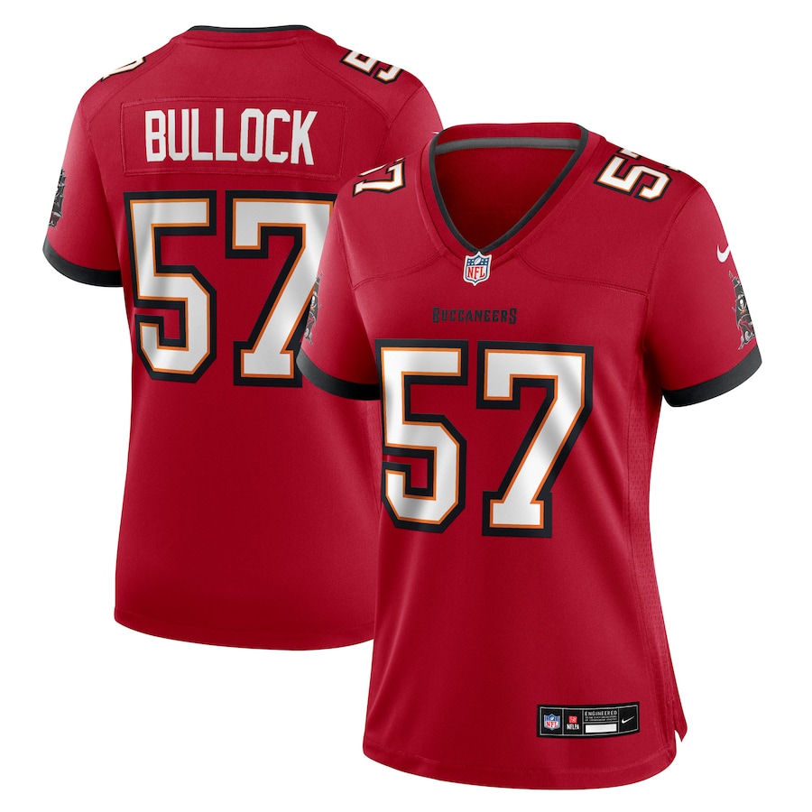 Women's Tampa Bay Buccaneers John Bullock Nike Red Team Game Jersey