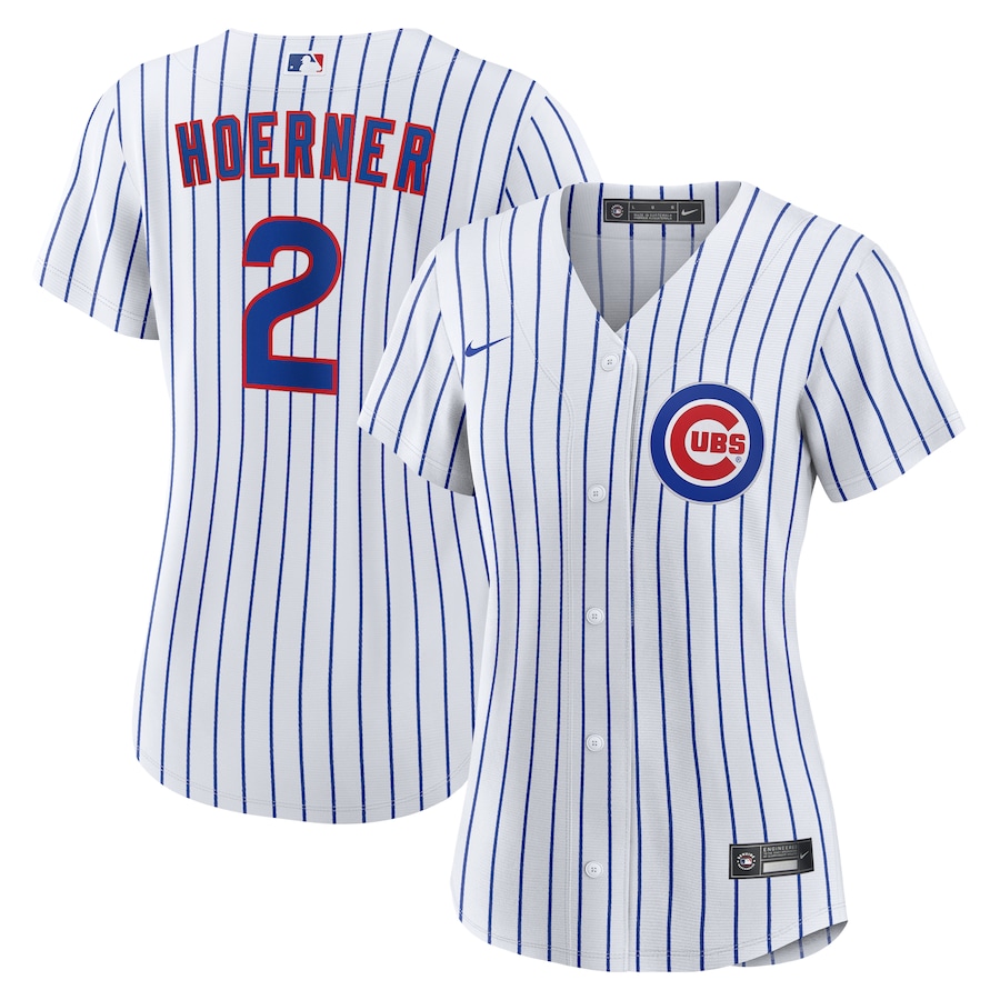 Women's Chicago Cubs Nico Hoerner Nike White Home Replica Jersey
