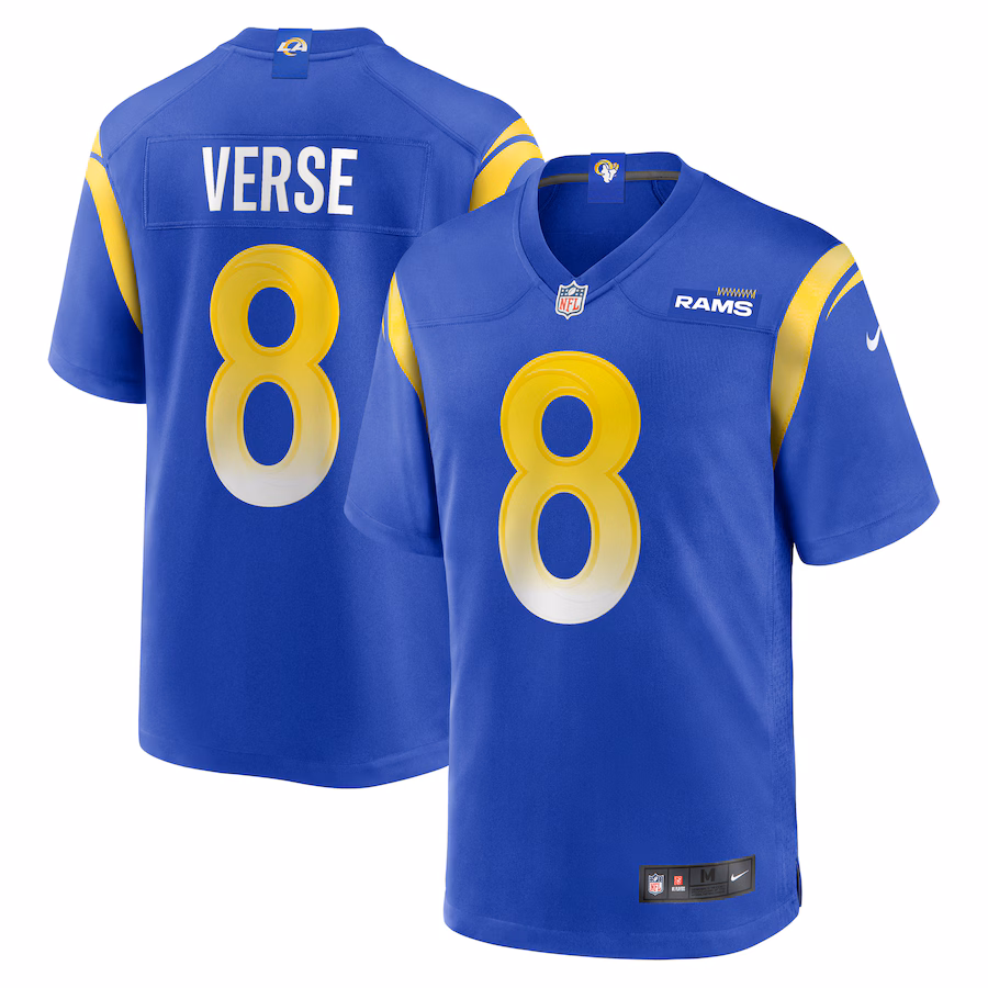 Men's Los Angeles Rams Jared Verse Nike Royal Player Game Jersey