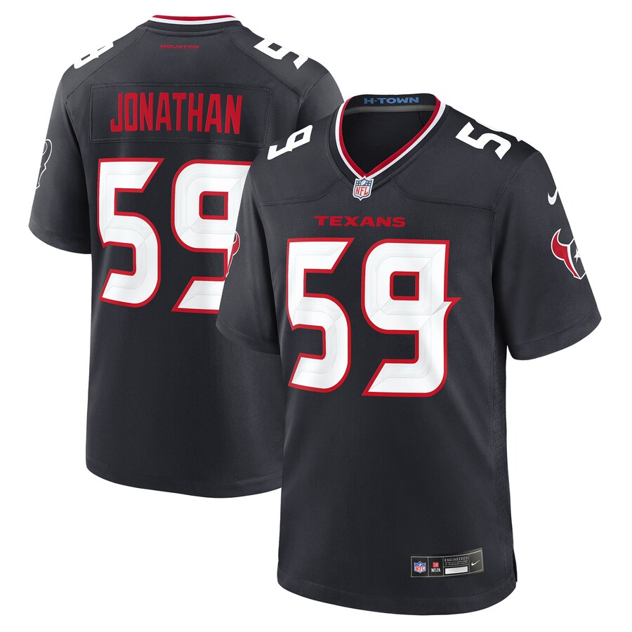 Men's Houston Texans Kingsley Jonathan Nike Navy Team Game Jersey