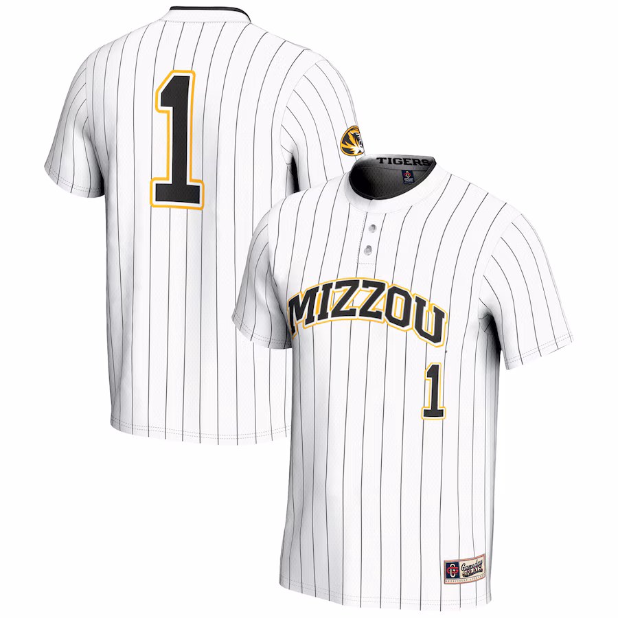Youth GameDay Greats #1 White Missouri Tigers Lightweight Softball Jersey
