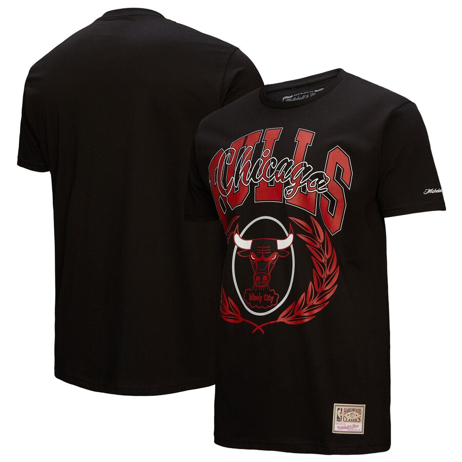 Men's Chicago Bulls Mitchell & Ness Black NBA x Michelob Ultra Rewind II T-Shirt