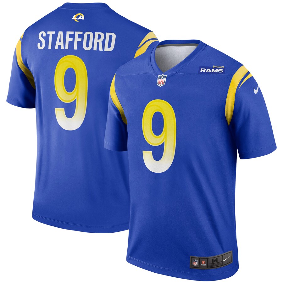 Men's Los Angeles Rams Matthew Stafford Nike Royal Team Legend Player Performance Top