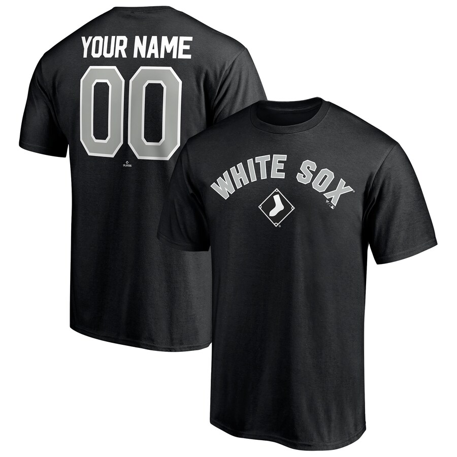 Men's Chicago White Sox Black Personalized Team Winning Streak Name & Number T-Shirt