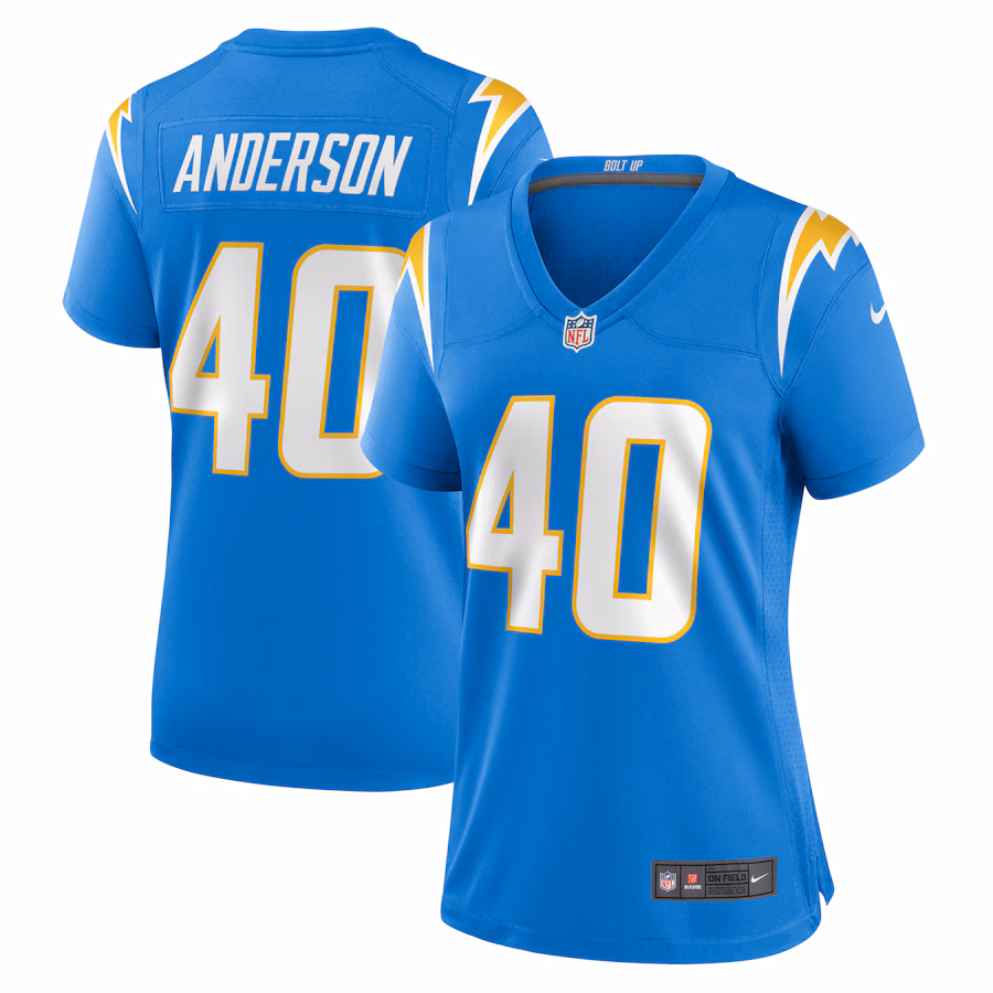 Women's Los Angeles Chargers Stephen Anderson Nike  Powder Blue  Game Jersey