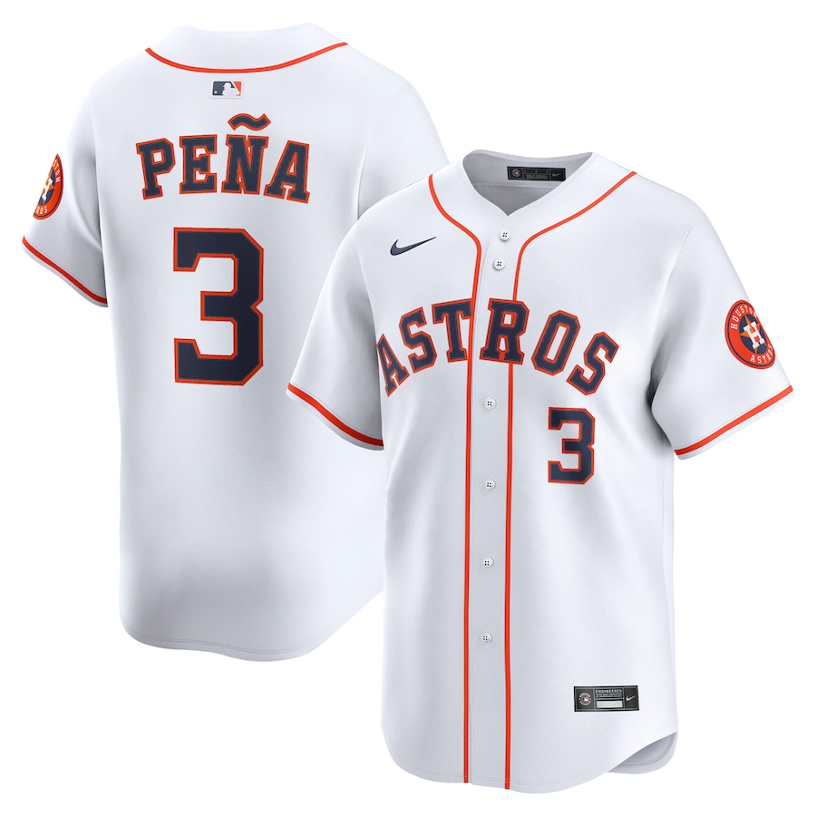 Men's Houston Astros Jeremy Peña Nike White Home Limited Player Jersey