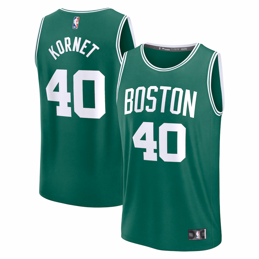 Men's Boston Celtics Luke Kornet Fanatics Kelly Green Fast Break Replica Player Jersey - Icon Edition