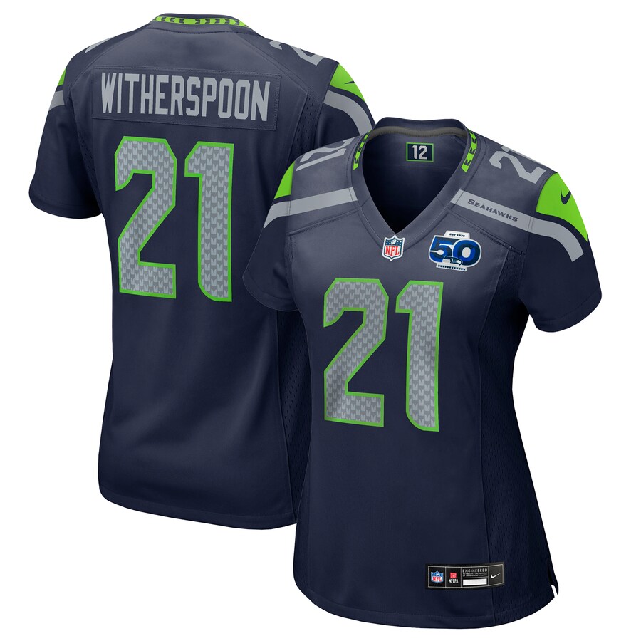Women's Seattle Seahawks Devon Witherspoon Nike College Navy Team 50th Season Game Jersey