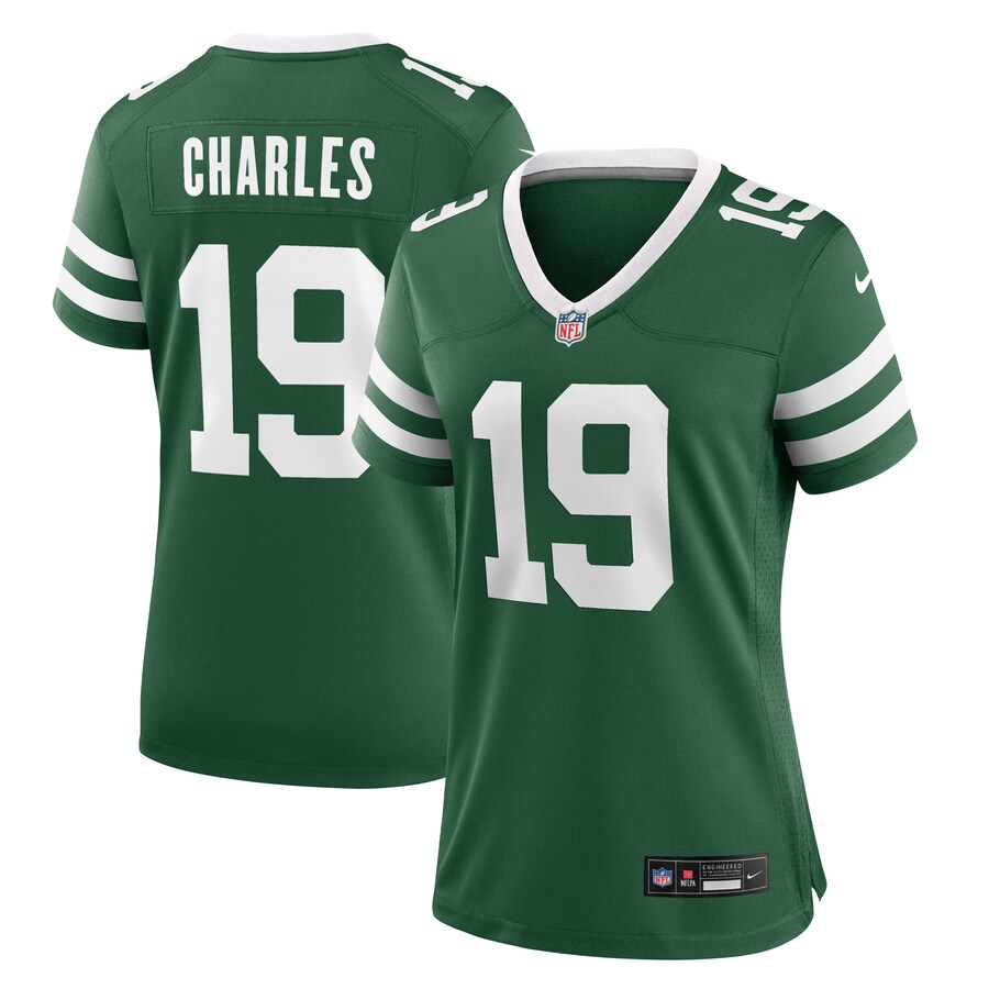 Women's New York Jets Irvin Charles Nike Legacy Green Team Game Jersey