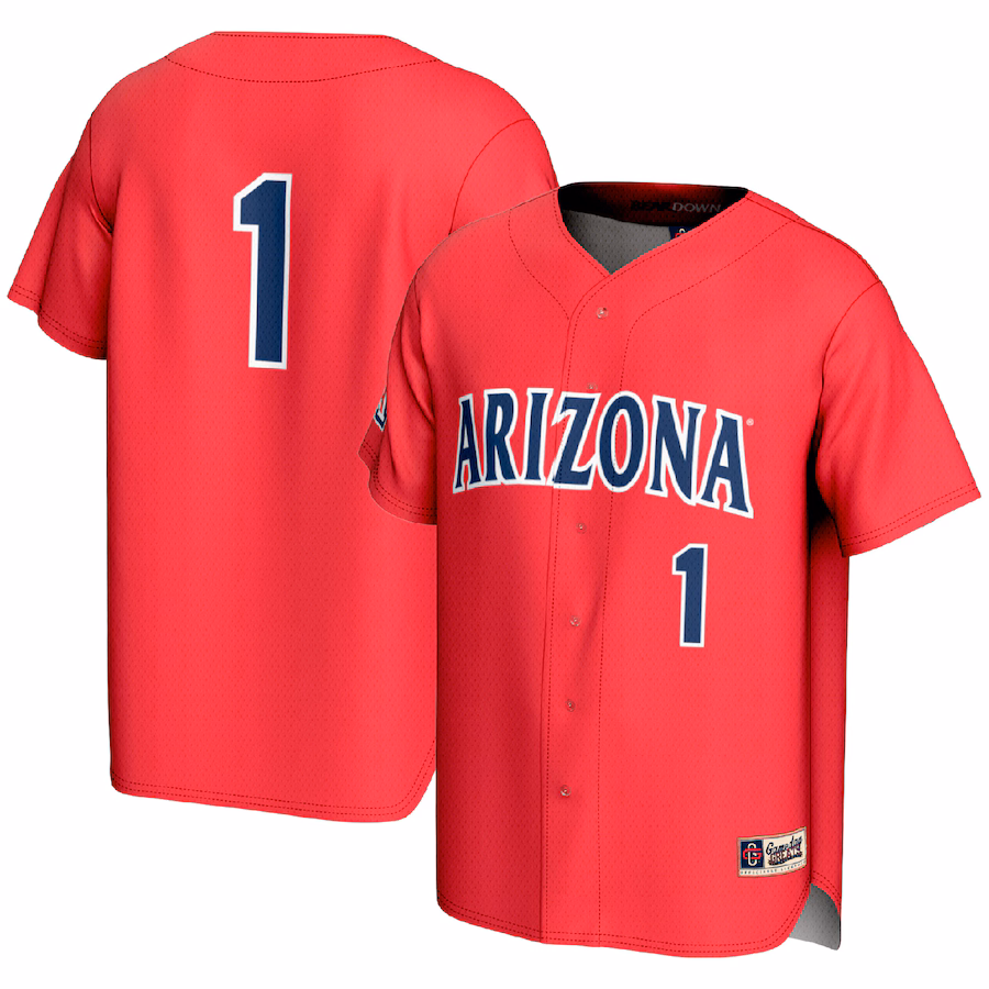 Youth GameDay Greats #1 Red Arizona Wildcats Lightweight Baseball Fashion Jersey