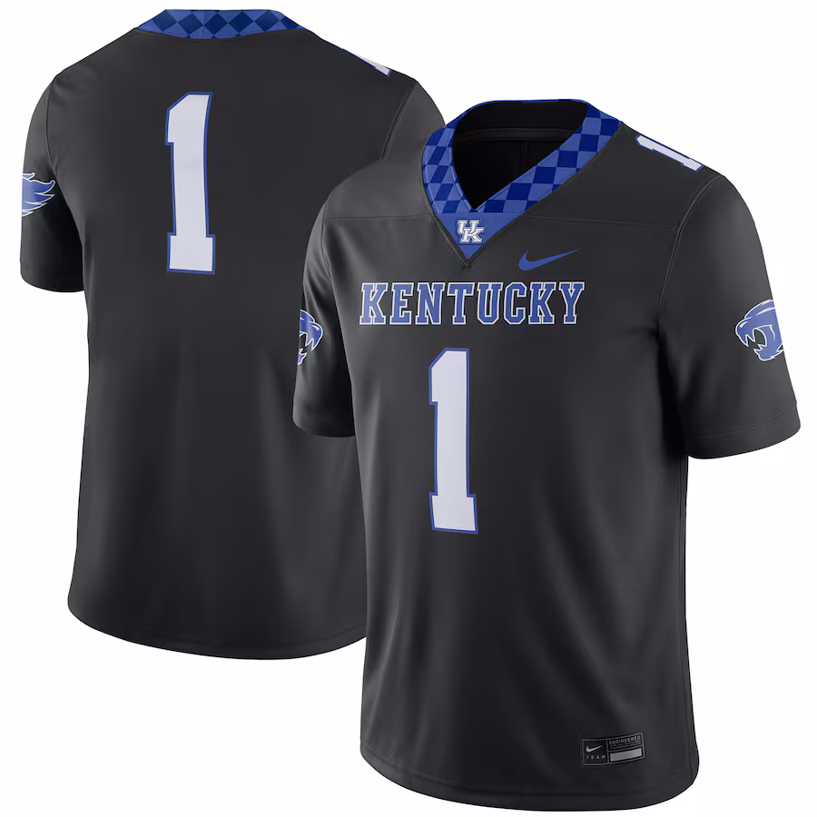 #1 Kentucky Wildcats Nike Alternate Game Jersey – Black
