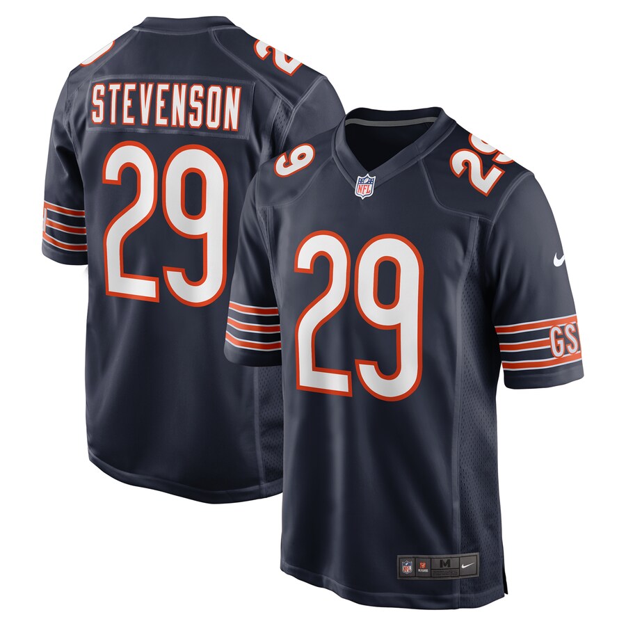 Men's Chicago Bears Tyrique Stevenson Nike Navy Game Jersey