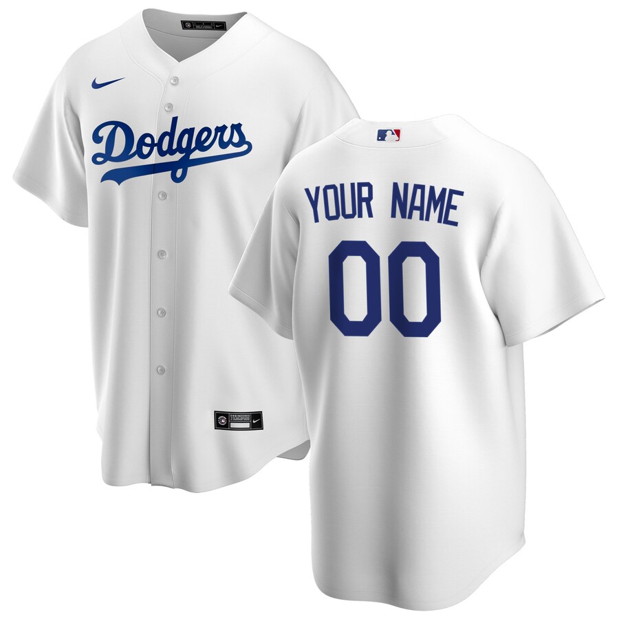 Men's Los Angeles Dodgers Nike White Home Replica Custom Jersey