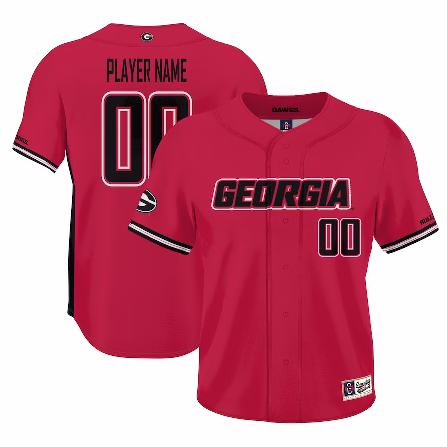 Georgia Bulldogs GameDay Greats Youth NIL Pick-A-Player Lightweight Baseball Jersey - Red