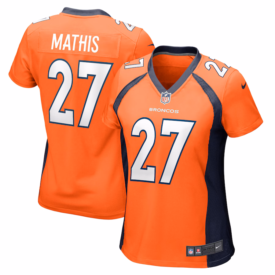 Women's Denver Broncos Damarri Mathis Nike Orange Game Player Jersey