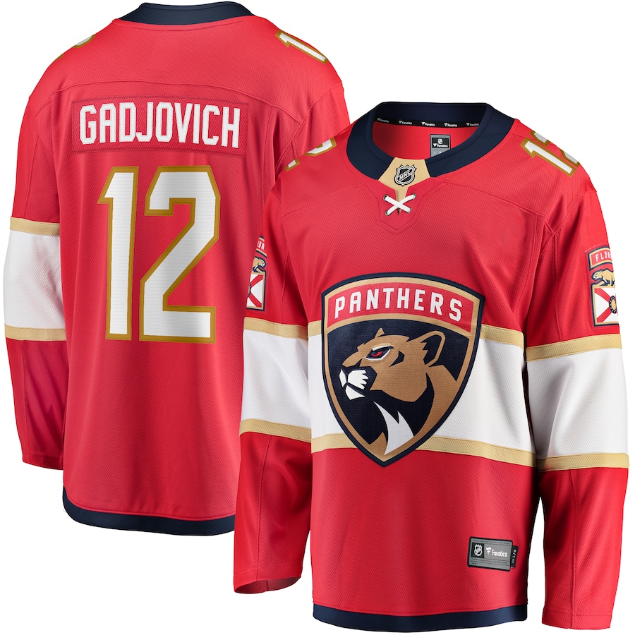 Men's Florida Panthers Jonah Gadjovich Fanatics Red Premier Breakaway Player Jersey
