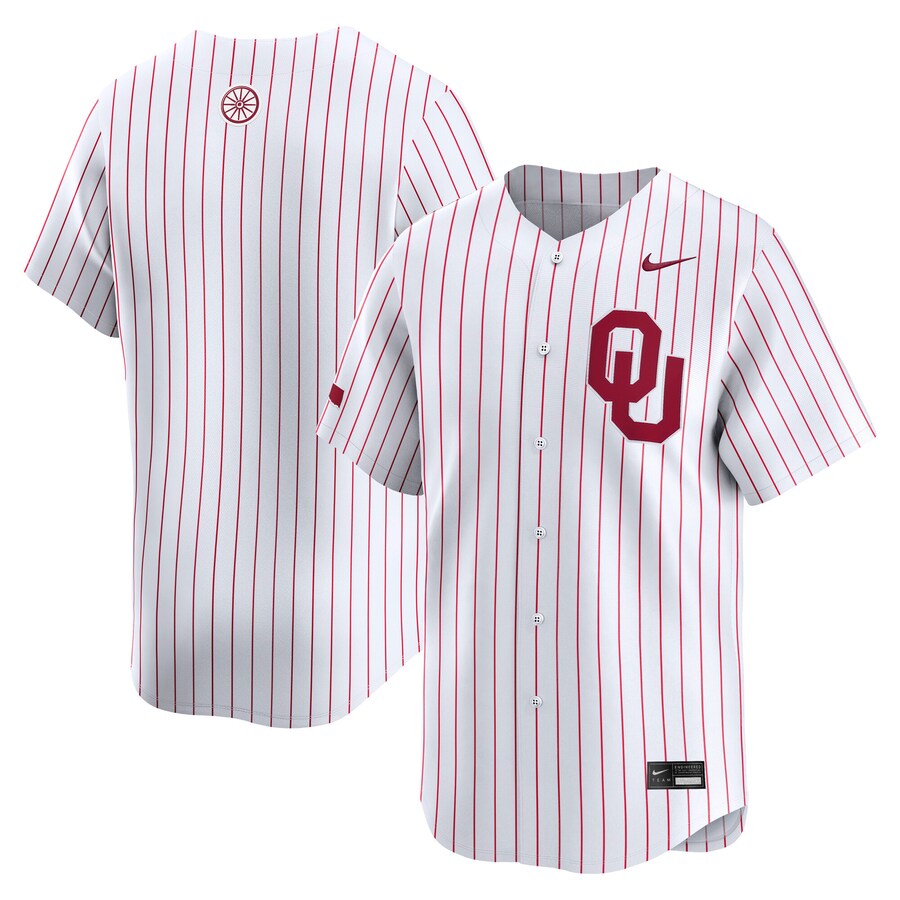 Men's Nike White Oklahoma Sooners College Limited Baseball Jersey