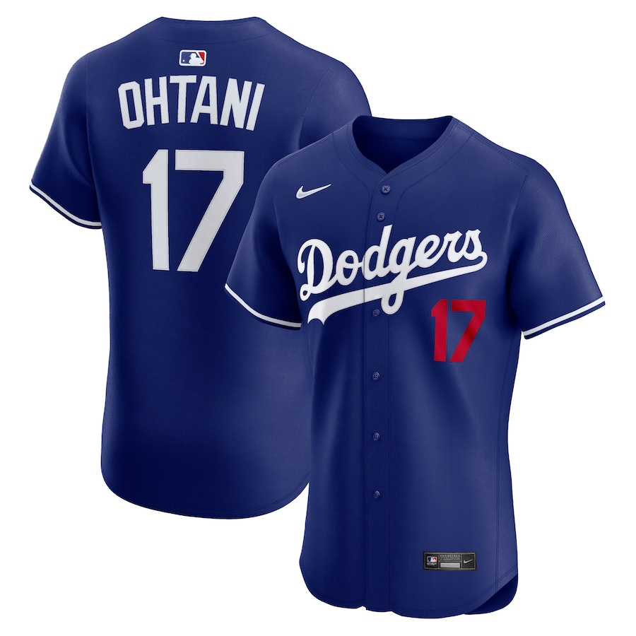 Men's Los Angeles Dodgers Shohei Ohtani Nike Royal Alternate 2 Elite Jersey