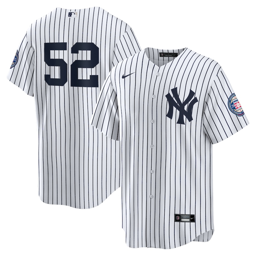 Men's New York Yankees CC Sabathia Nike White 2025 Baseball Hall of Fame Name & Number Retired Replica Jersey