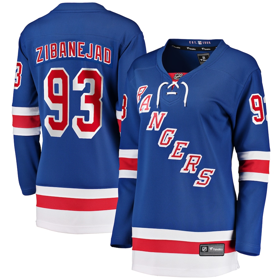 Women's New York Rangers Mika Zibanejad Fanatics Blue Home Premier Breakaway Player Jersey