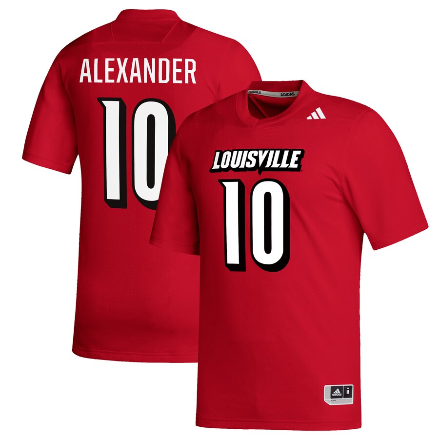 Men's adidas Jaire Alexander Red Louisville Cardinals Replica Football Alumni Jersey