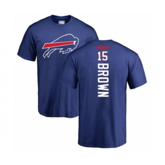 Football Buffalo Bills #15 John Brown Royal Blue Backer T-Shirt