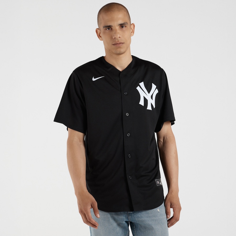 Men's New York Yankees Aaron Judge Nike Black Lights Out Replica Player Jersey