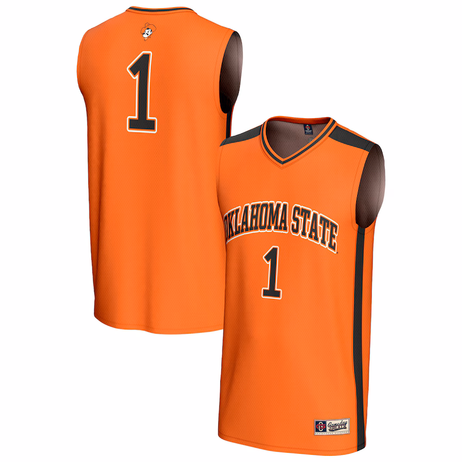 Unisex GameDay Greats #1 Orange Oklahoma State Cowboys Lightweight Collegiate Basketball Fashion Jersey