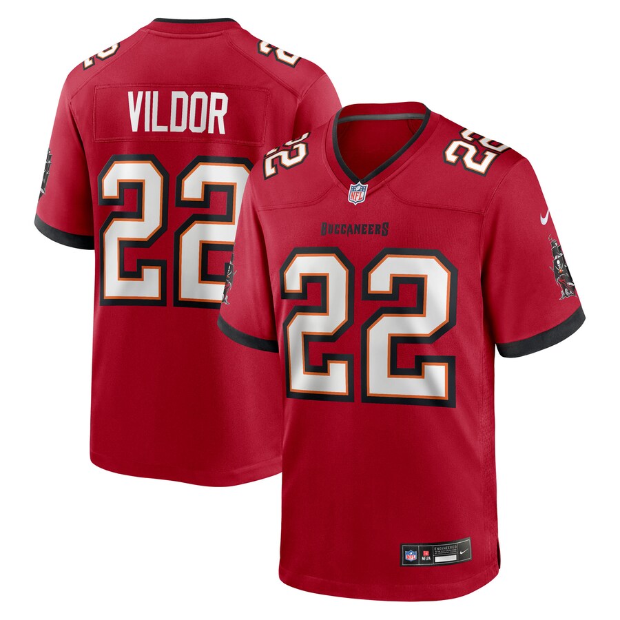Men's Tampa Bay Buccaneers Kindle Vildor Nike Red Team Game Jersey