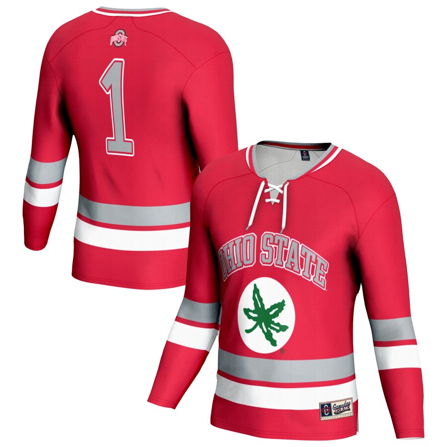 Unisex GameDay Greats  Scarlet Ohio State Buckeyes Lightweight Women's Hockey Team Fashion Jersey