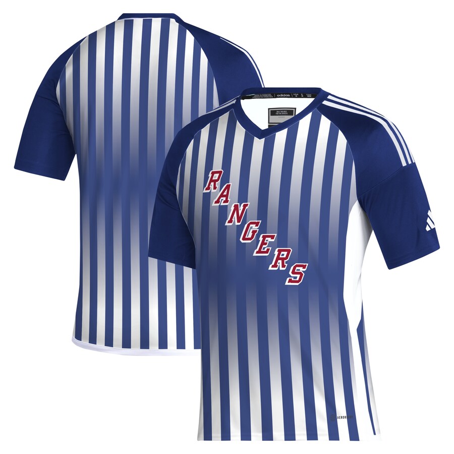 Men's New York Rangers adidas Blue AEROREADY Raglan Soccer Top