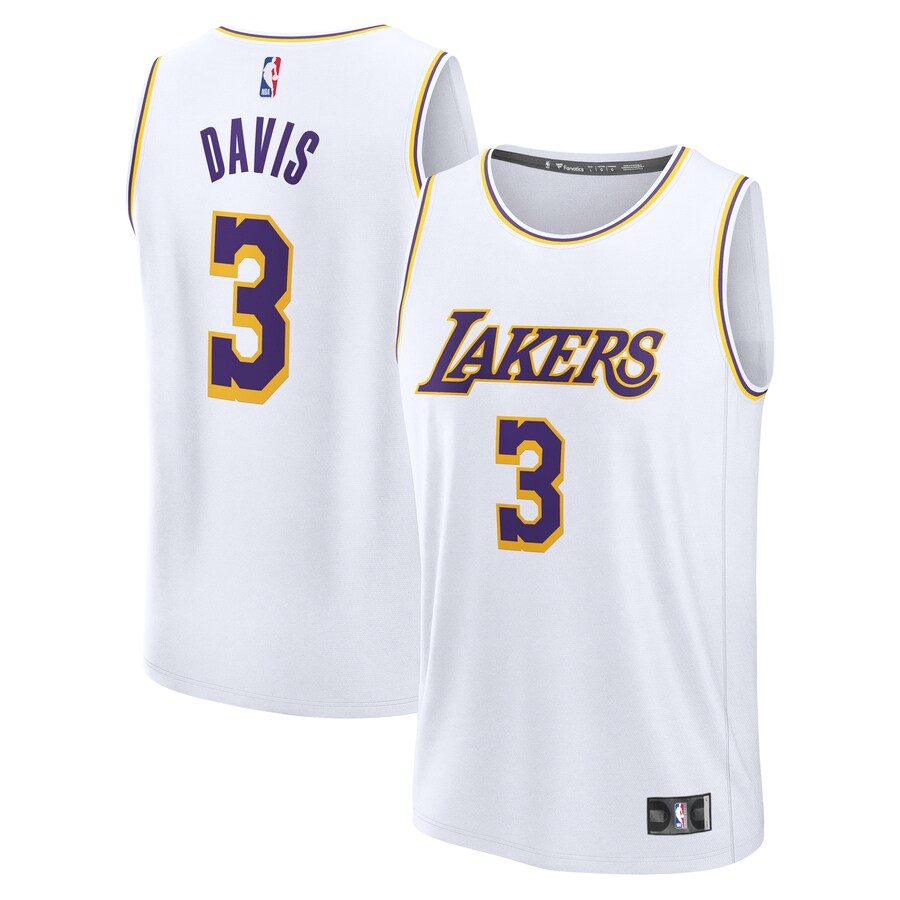 Youth Los Angeles Lakers Anthony Davis Fanatics White Fast Break Replica Player Jersey - Association Edition