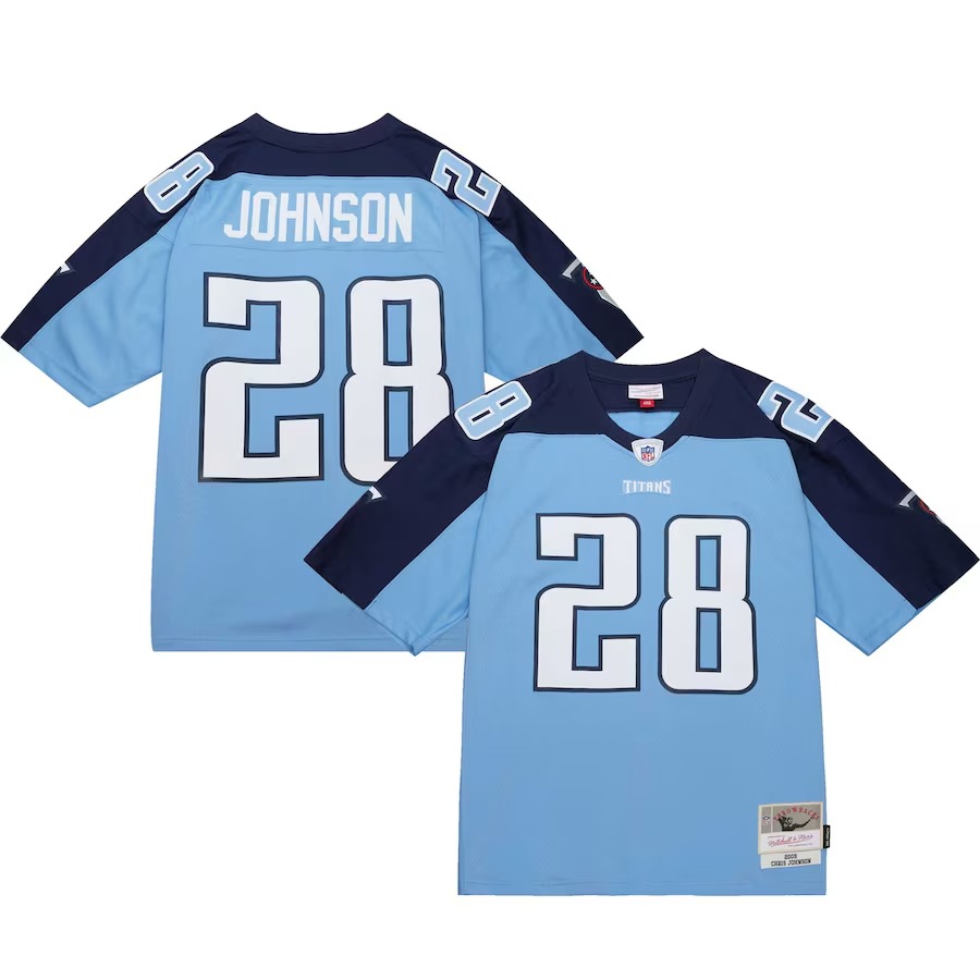 Men's Tennessee Titans Chris Johnson Mitchell & Ness Light Blue Legacy Replica Jersey