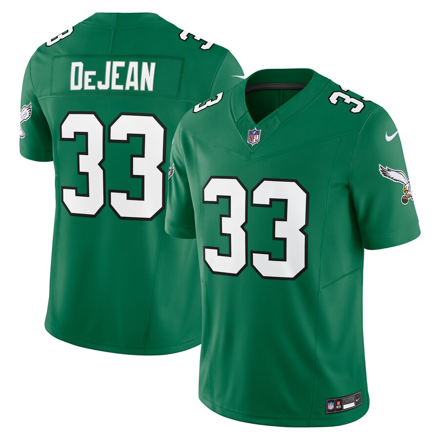 Men's Philadelphia Eagles Cooper DeJean Nike Kelly Green Alternate 2 Vapor F.U.S.E. Limited Jersey