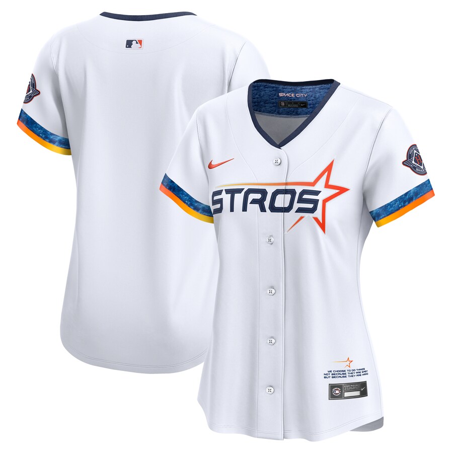 Women's Houston Astros Nike White 2025 City Connect Limited Jersey