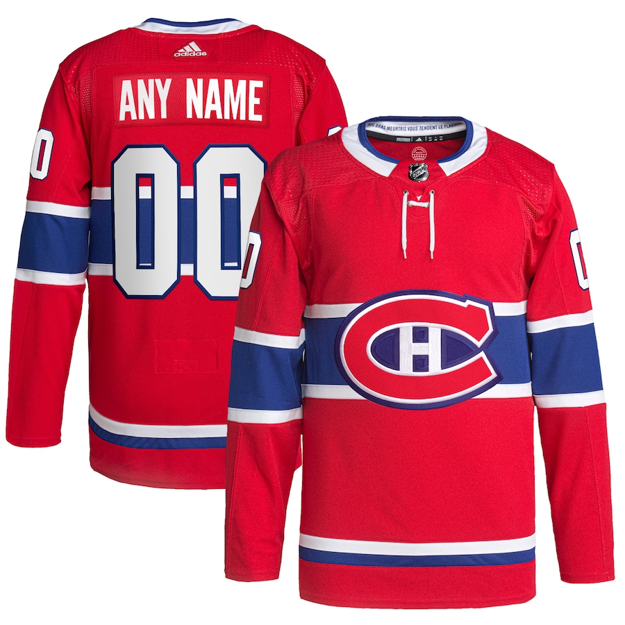 Men's Montreal Canadiens adidas Red Home Primegreen Authentic Custom Jersey