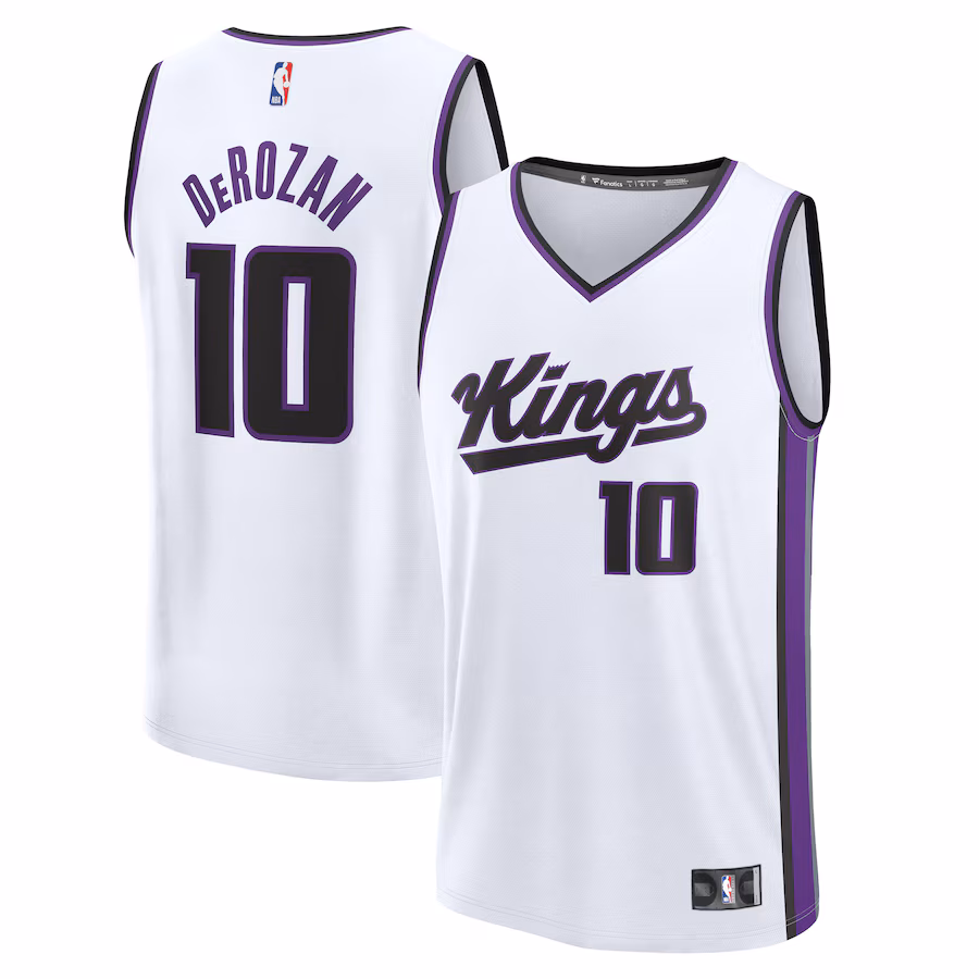 Youth Sacramento Kings DeMar DeRozan Fanatics White Fast Break Replica Player Jersey - Association Edition