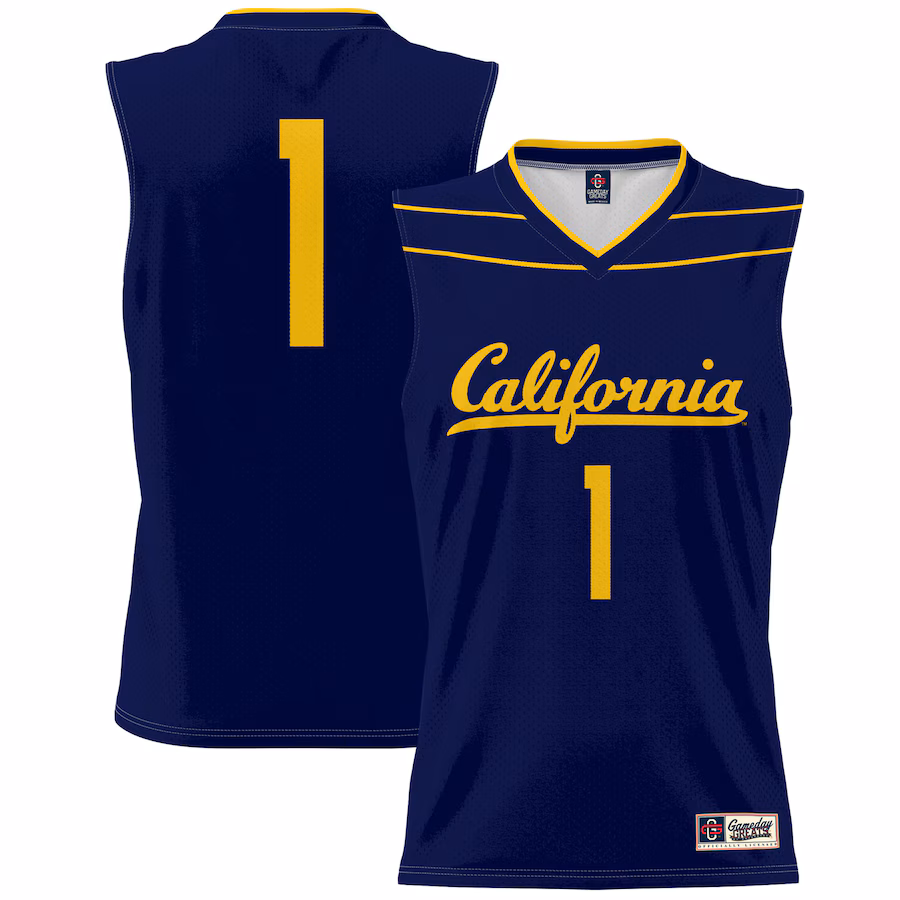 Youth GameDay Greats #1 Navy Cal Bears Lightweight Basketball Fashion Jersey