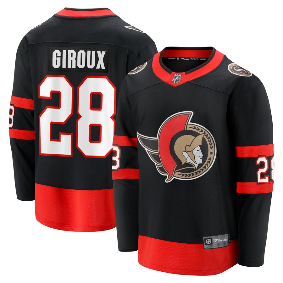 Men's Ottawa Senators Claude Giroux Fanatics Branded Black Home Premier Breakaway Player Jersey