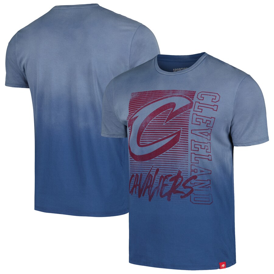 Unisex Cleveland Cavaliers Sportiqe Navy Bingham Sun-Fade T-Shirt