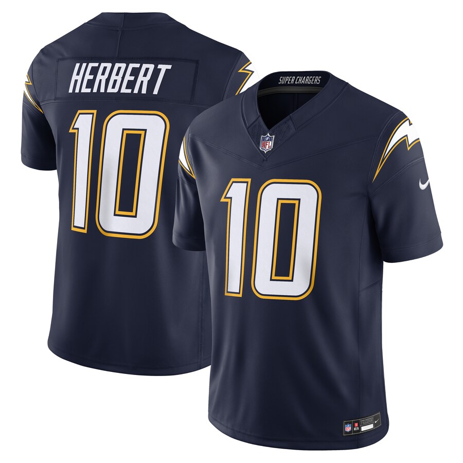 Men's Los Angeles Chargers Justin Herbert Nike Navy Alternate Super Chargers Vapor F.U.S.E. Limited Jersey
