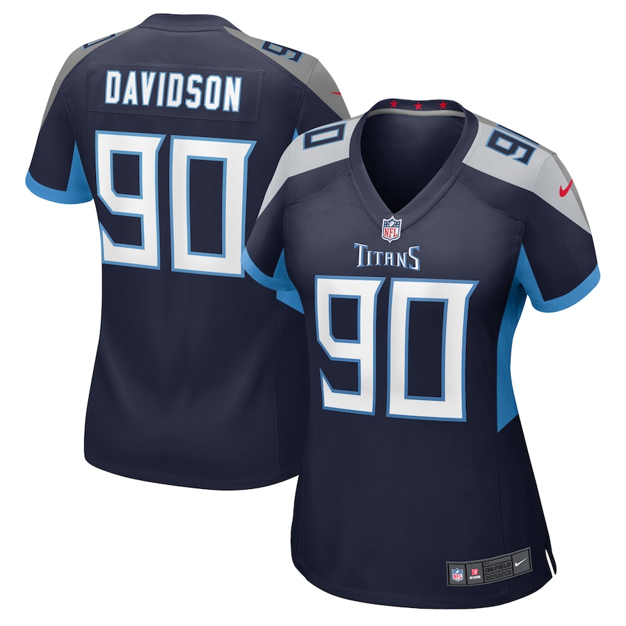 Women's Tennessee Titans Marlon Davidson Nike Navy Game Jersey