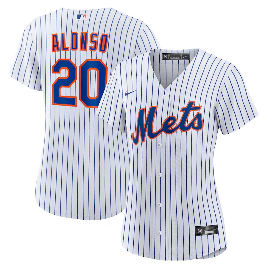 Women's New York Mets Pete Alonso Nike White Home Replica Jersey